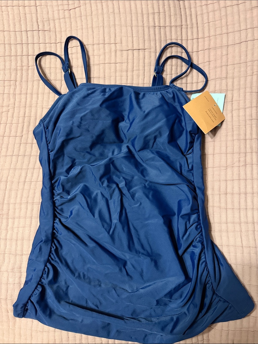 NWT- Women’s ' Navy Adjustable Swim Top - XS (0-2)